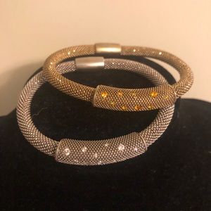 925 silver and multi color stones bangles